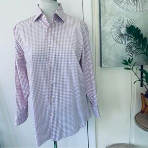 New 100% cotton Hugo Boss long sleeve button down shirt size 16. 32-33